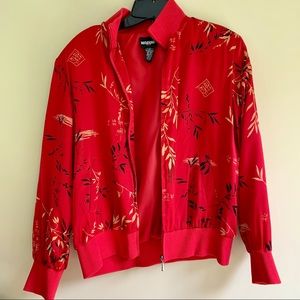Vintage Silk Kimono Style Bomber Jacket